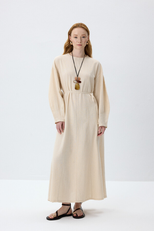 Naturel Doğal Dokulu Elbise - KUAD