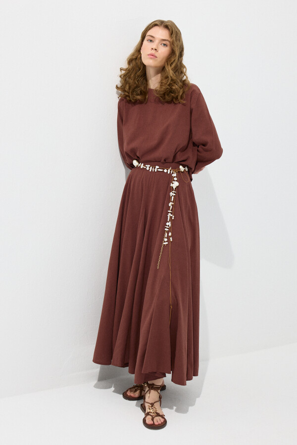 Bakır Volanlı Pamuk Etek - KUAD