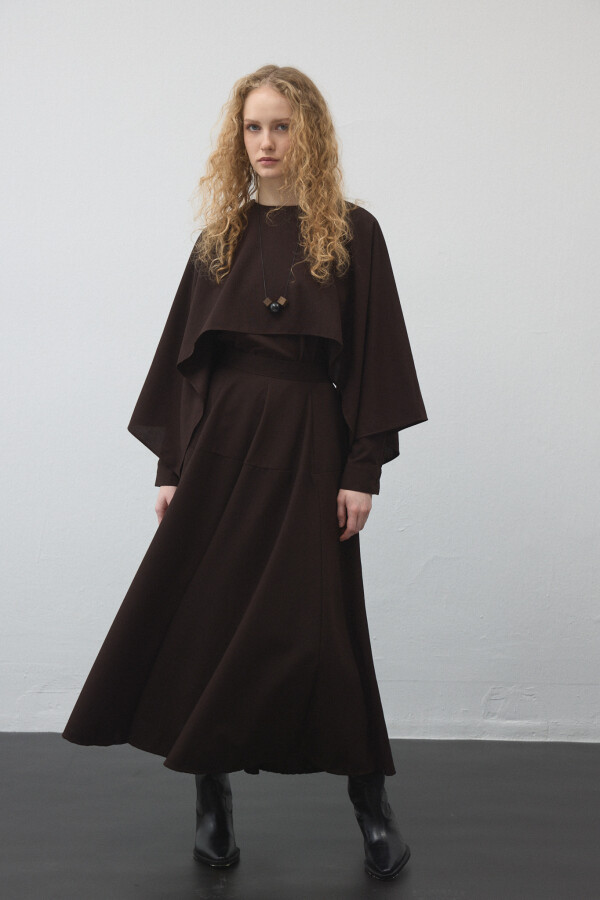 Acı Kahve Daire Kloş Etek - KUAD