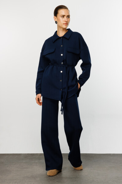 Navy Soft Basic Twinset 